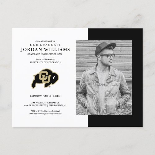 University of Colorado Graduate Announcement Postcard