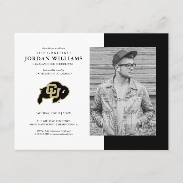 University of Colorado Graduate Announcement Postcard (Front)