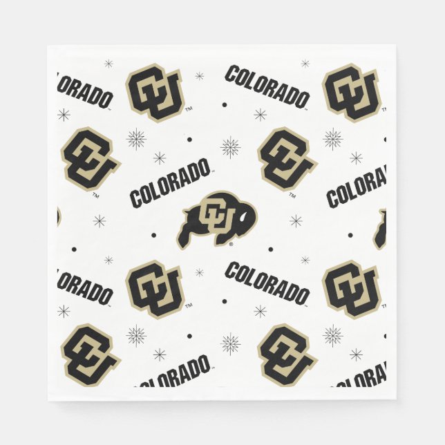 University of Colorado | Holiday Pattern Napkins (Front)