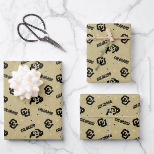 University of Colorado   Holiday Pattern Wrapping Paper Sheets