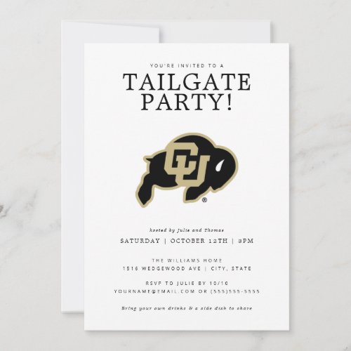 University of Colorado Tailgate Party Announcement