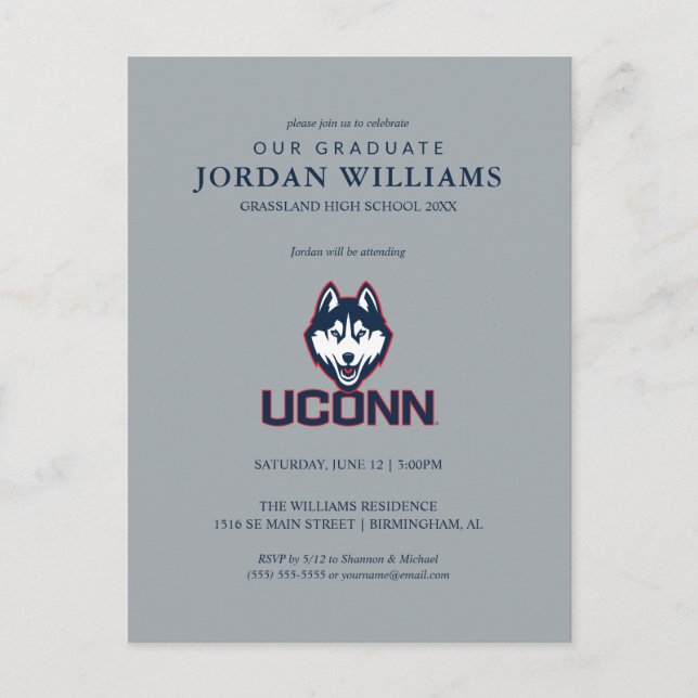 University of Connecticut | Huskies Announcement Postcard (Front)