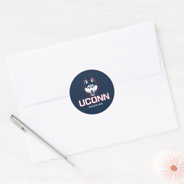 University of Connecticut Huskies Classic Round Sticker (Envelope)