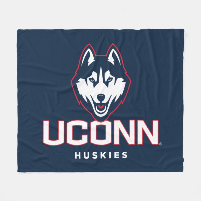 University of Connecticut Huskies Fleece Blanket (Front (Horizontal))
