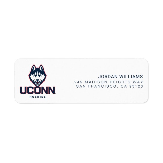 University of Connecticut Huskies Label (Front)