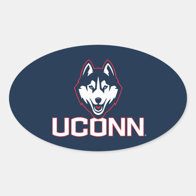 University of Connecticut | Huskies Oval Sticker (Front)