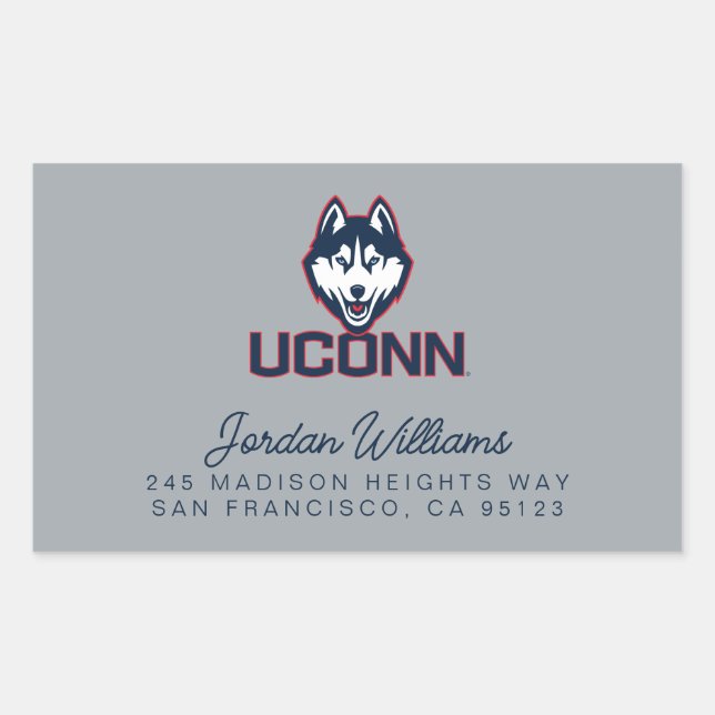 University of Connecticut | Huskies Rectangular Sticker (Front)