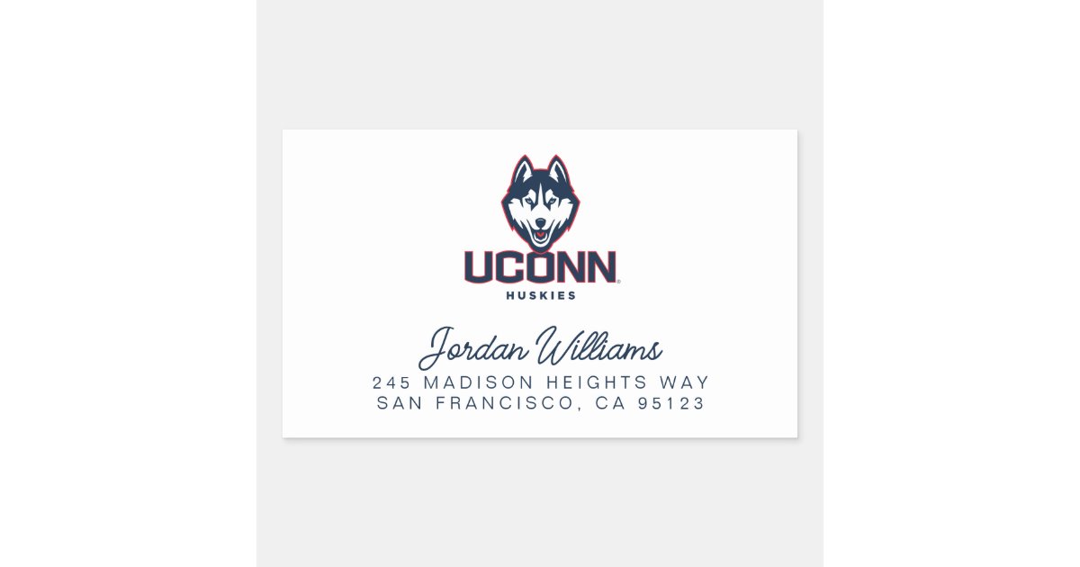 Uconn Grad Sticker University of Connecticut Huskies Rectangular Sticker | Zazzle