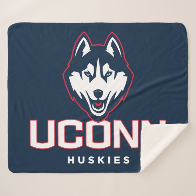 University of Connecticut Huskies Sherpa Blanket (Front (Horizontal))