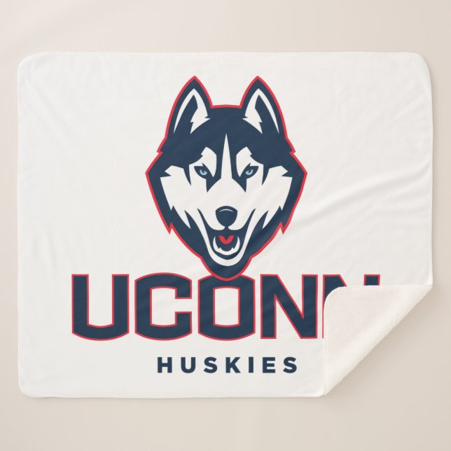 University of Connecticut Huskies Sherpa Blanket (Front (Horizontal))