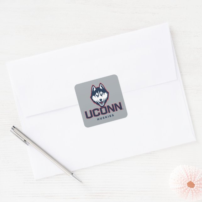 University of Connecticut Huskies Square Sticker (Envelope)