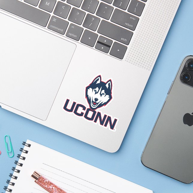 University of Connecticut | Huskies Sticker (Laptop w/ iPhone)