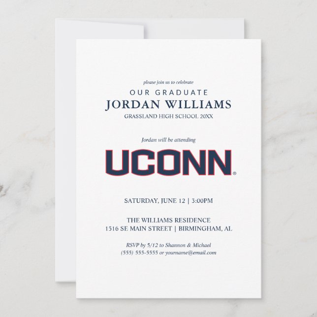 University of Connecticut | UCONN Announcement (Front)