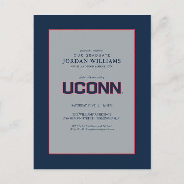 University of Connecticut | UCONN Announcement Postcard (Front)