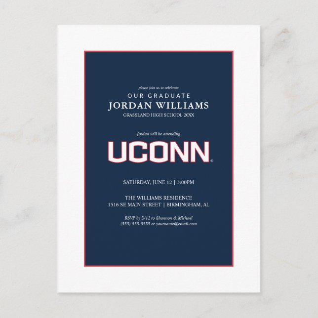 University of Connecticut | UCONN Announcement Postcard (Front)