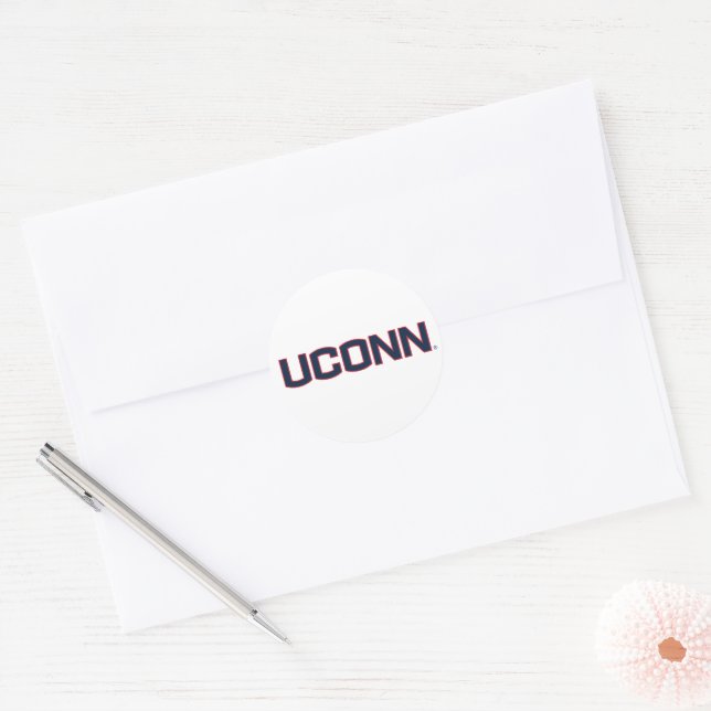 University of Connecticut | UCONN Classic Round Sticker (Envelope)