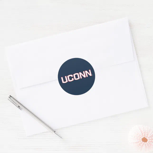 Uconn Grad Sticker University of Connecticut | UCONN Classic Round Sticker | Zazzle
