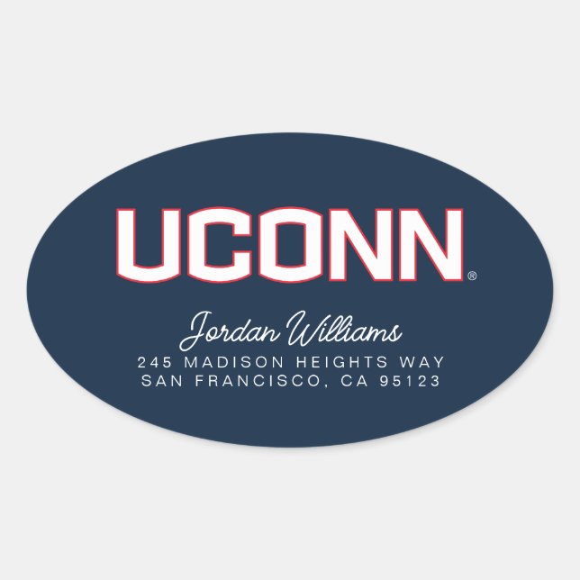 University of Connecticut | UCONN Oval Sticker (Front)