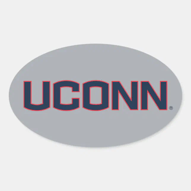 Uconn Grad Sticker University of Connecticut | UCONN Oval Sticker | Zazzle