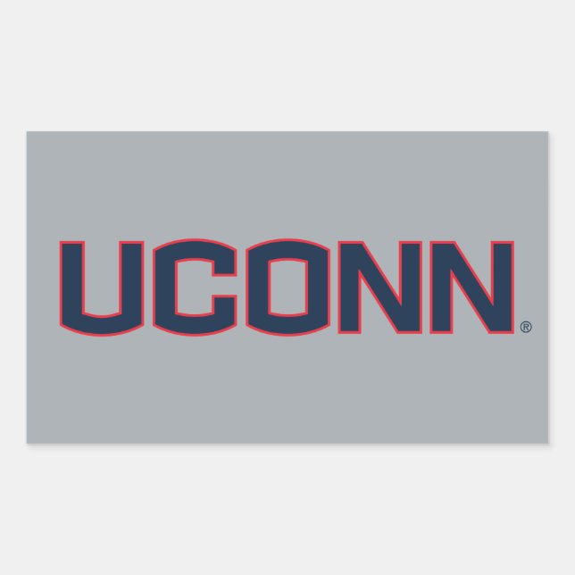University of Connecticut | UCONN Rectangular Sticker (Front)