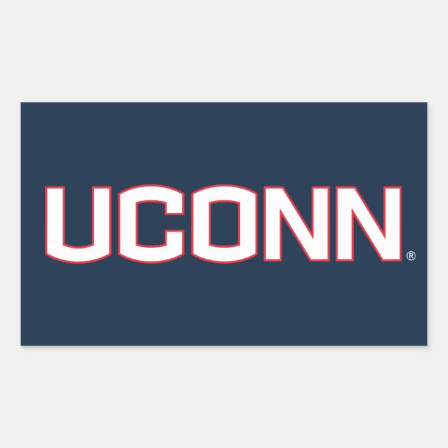 University of Connecticut | UCONN Rectangular Sticker (Front)