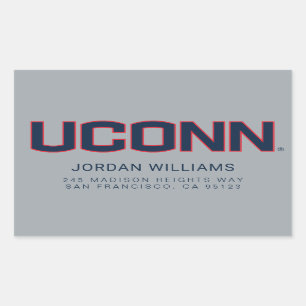 University of Connecticut UCONN Rectangular Sticker