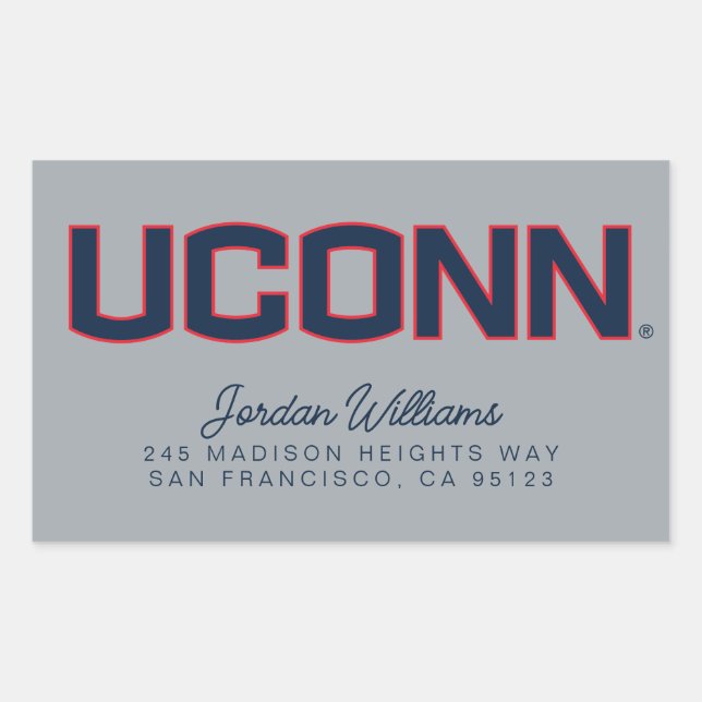 University of Connecticut | UCONN Rectangular Sticker (Front)