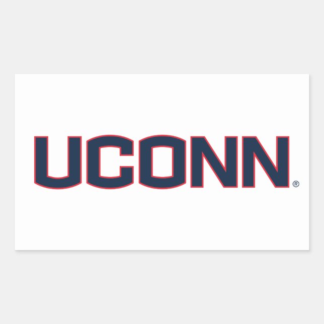 University of Connecticut | UCONN Rectangular Sticker (Front)