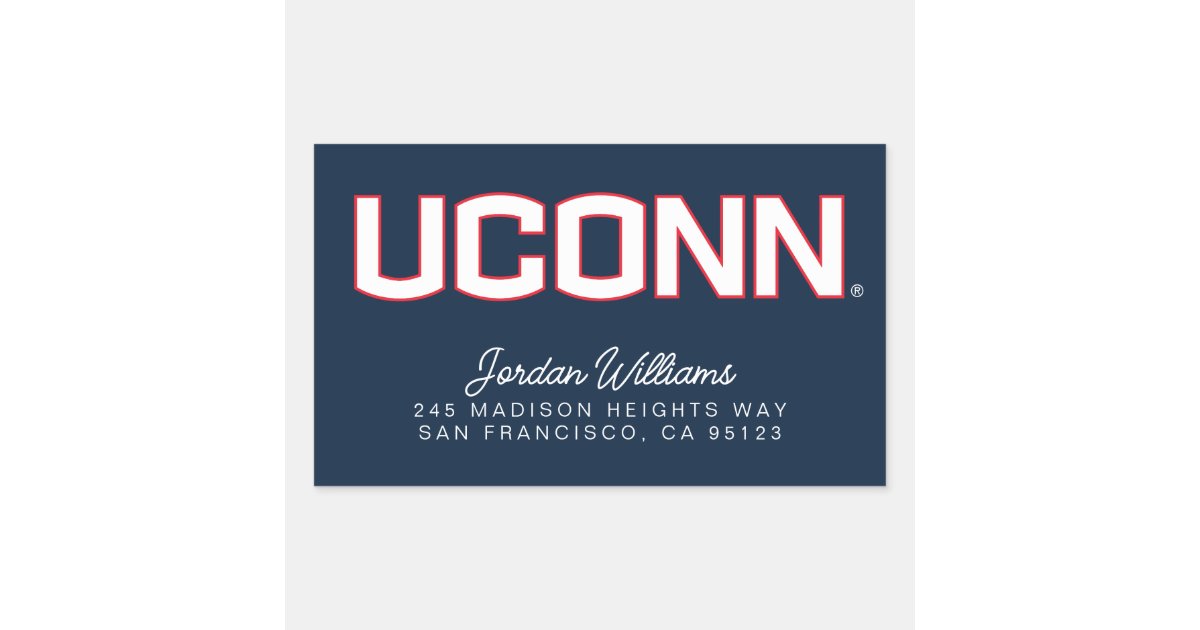 Uconn Grad Sticker University of Connecticut | UCONN Rectangular Sticker | Zazzle