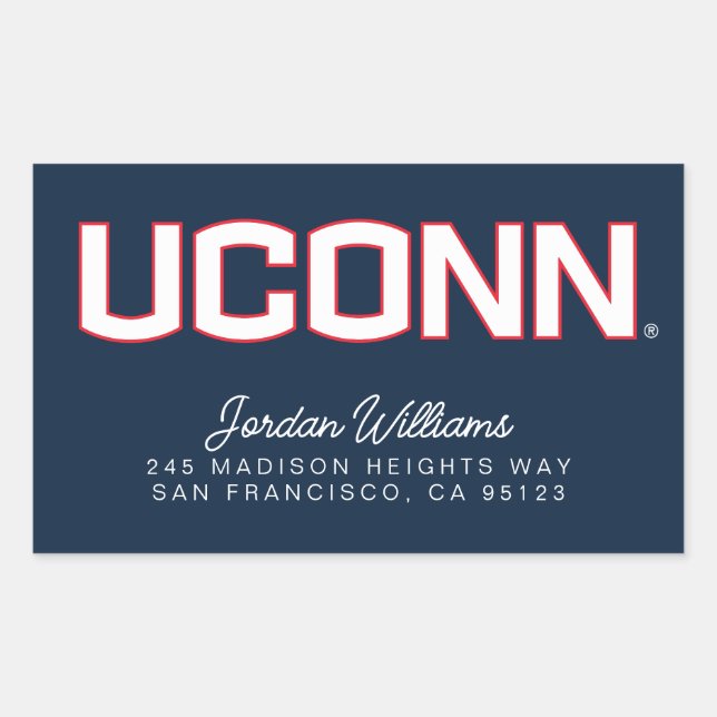University of Connecticut | UCONN Rectangular Sticker (Front)
