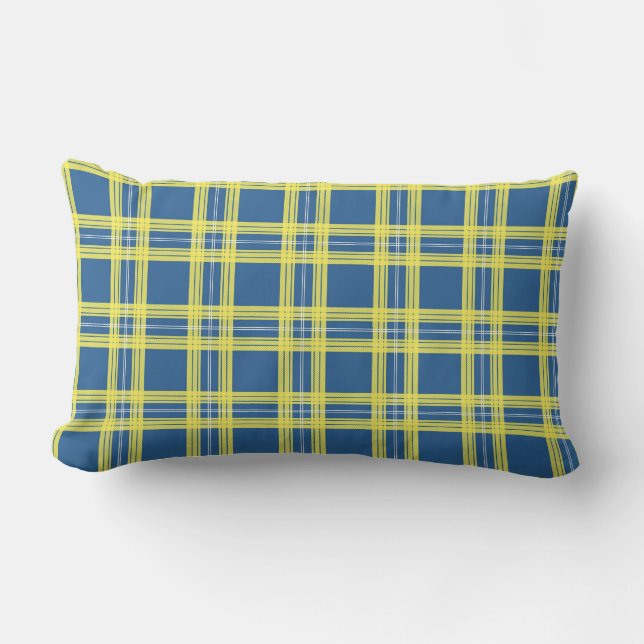 University of Delaware  Tartan Lumbar Pillow (Front)