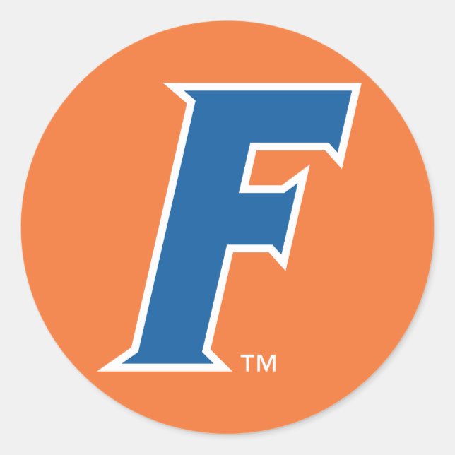 University of Florida F Classic Round Sticker (Front)