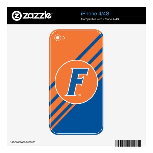 University of Florida F Decal For iPhone 4