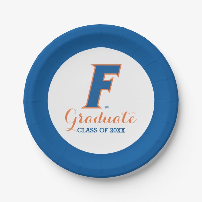 University of Florida F Paper Plates (Front)