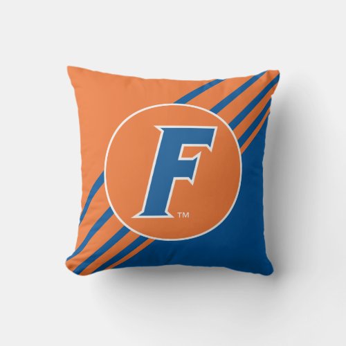 University of Florida F Throw Pillow