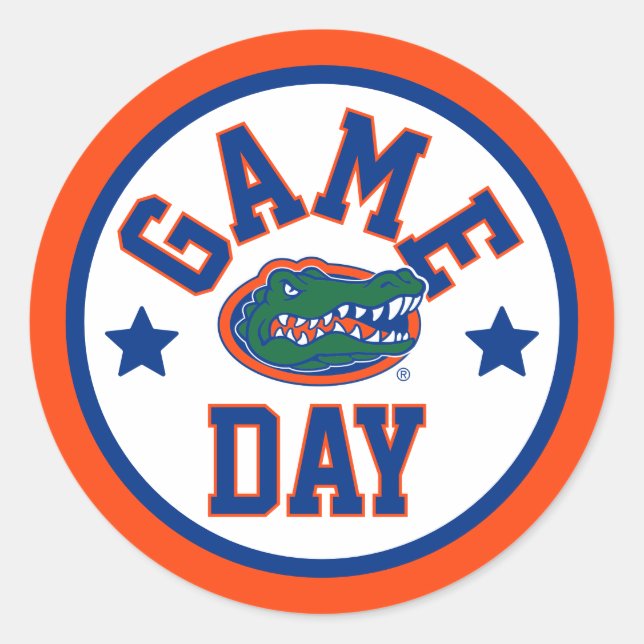 University of Florida Gators Game Day Classic Round Sticker (Front)