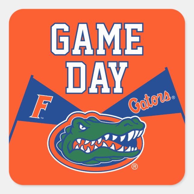 University of Florida Gators Game Day Square Sticker (Front)
