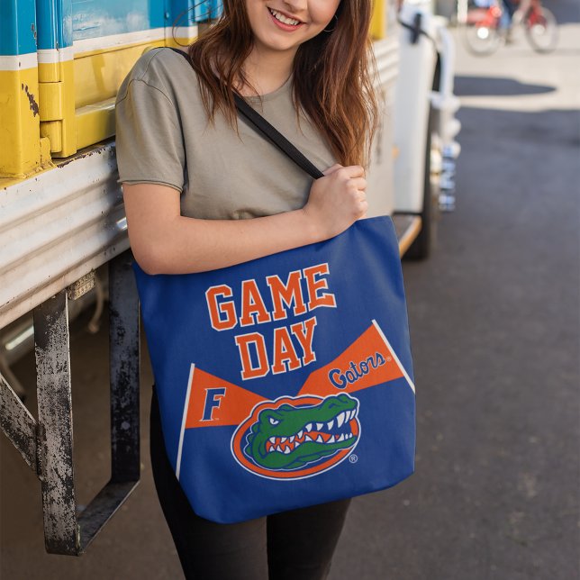University of Florida Gators Game Day Tote Bag (Person holding tote bag)