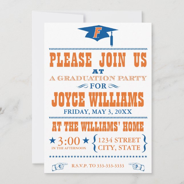 University of Florida Graduation Invitation (Front)