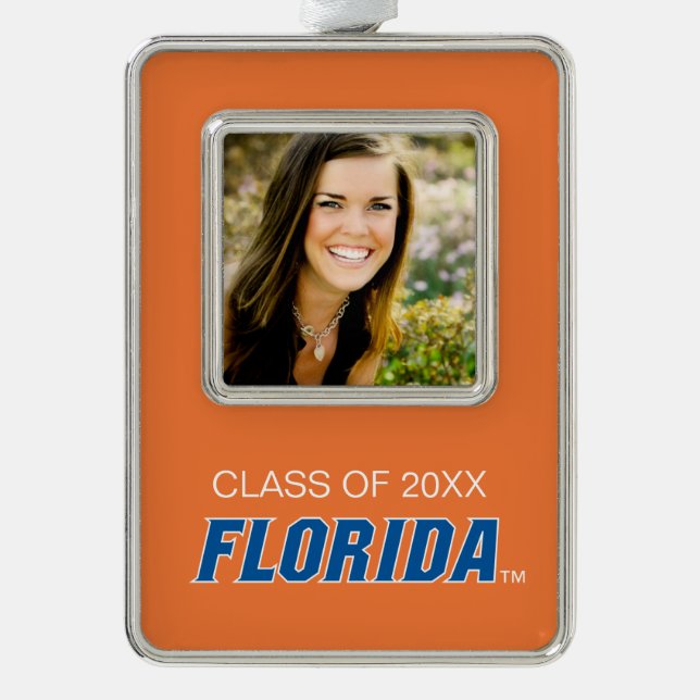 University of Florida Graduation Silver Plated Framed Ornament (Front)