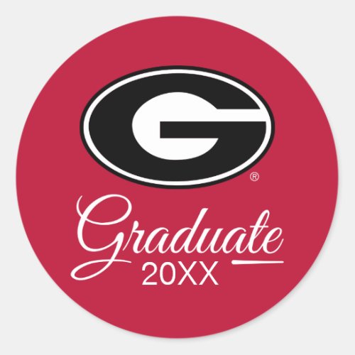 University of Georgia  Graduation Classic Round Sticker