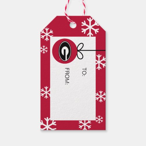 University of Georgia  Holiday Gift Tags