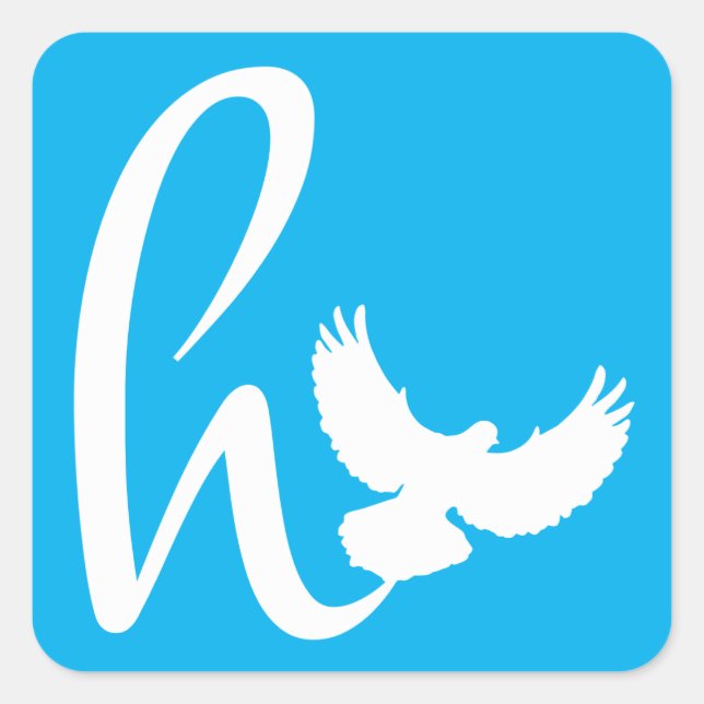 University of Heaven sky blue logo Square Sticker (Front)