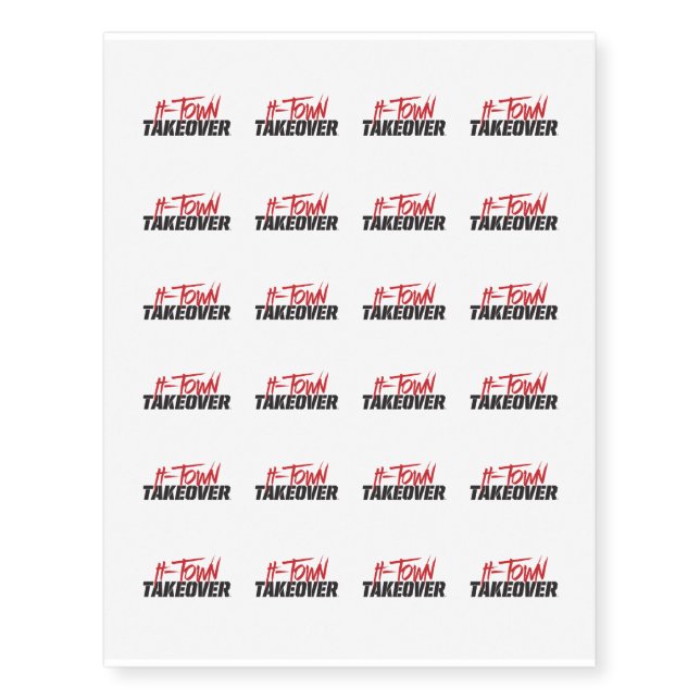 University of Houston | H Town Takeover Logo Temporary Tattoos (Front)