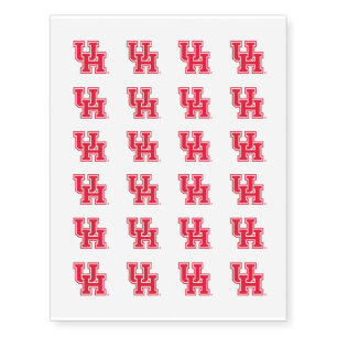 University of Houston Red UH Logo Temporary Tattoos