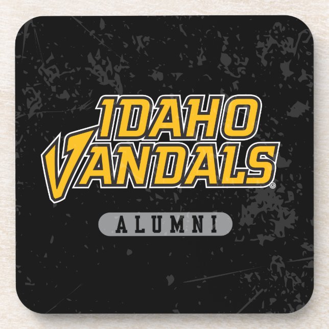 University of Idaho Alumni Distressed Beverage Coaster (Front)