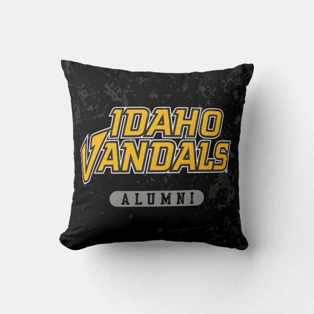 University of Idaho Alumni Distressed Throw Pillow (Front)