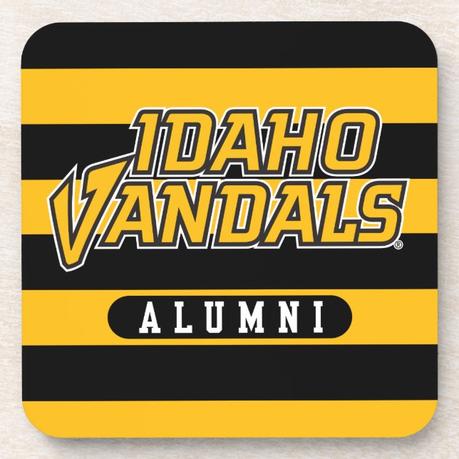 University of Idaho Alumni Stripes Beverage Coaster (Front)