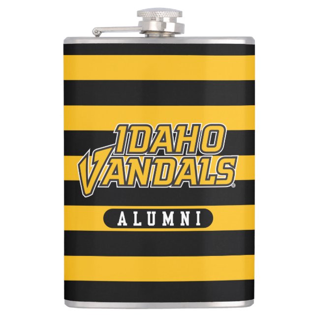 University of Idaho Alumni Stripes Flask (Front)