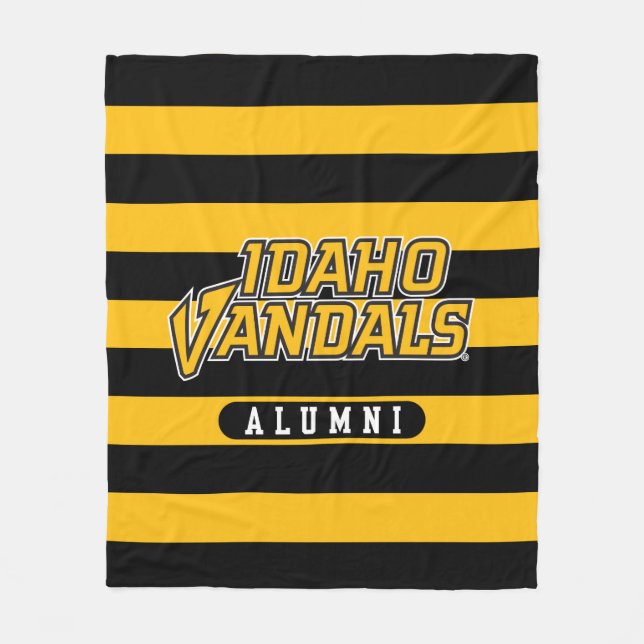 University of Idaho Alumni Stripes Fleece Blanket (Front)